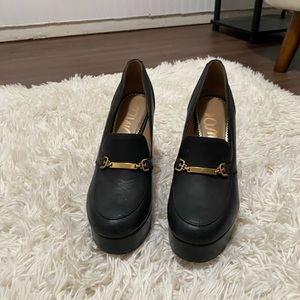 Black platformed heels